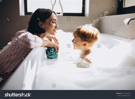 mom baths son|1,810 Mother Son Bathroom Stock Photos & High